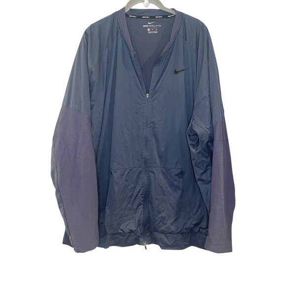 Nike Jacket Aerolayer Golf Men 2XL Navy Full Zip Outdoor Performance‎ 892132-471 - Picture 1 of 7